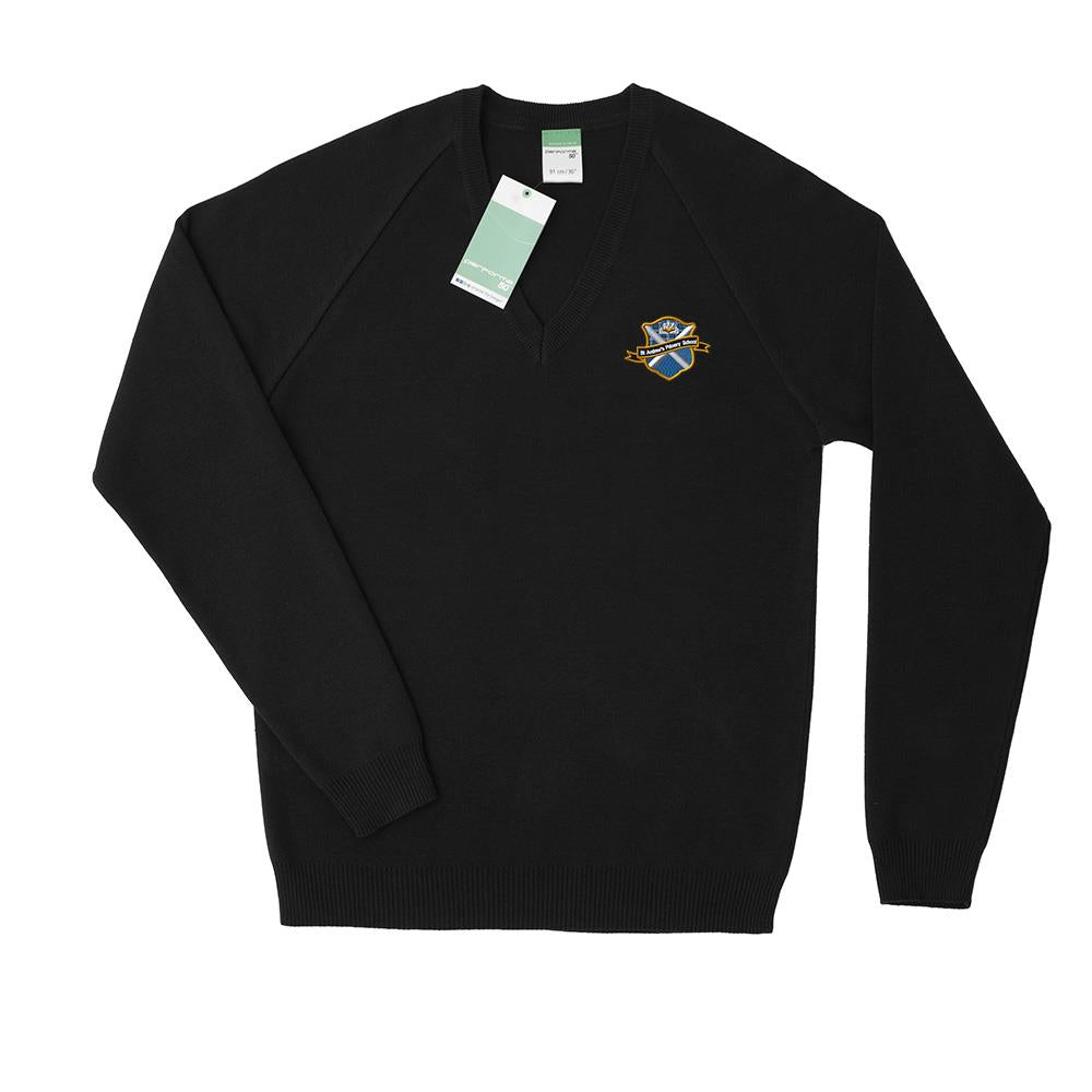 St Andrews Primary Bute 50/50 V-Neck Black