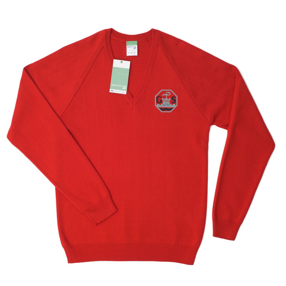 Gavinburn Primary 50/50 V-Neck Red