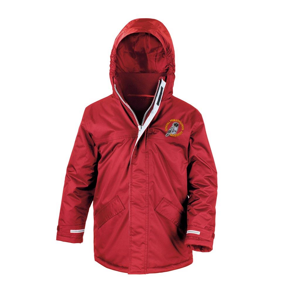Kirkhill Primary Core Kids Winter Parka Red
