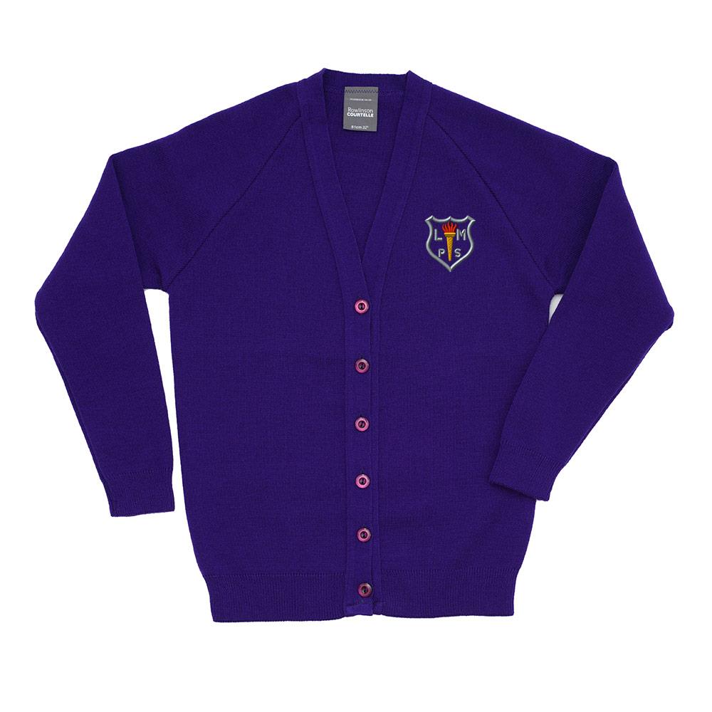 Loudoun Montgomery Primary Courtelle Cardigan Purple