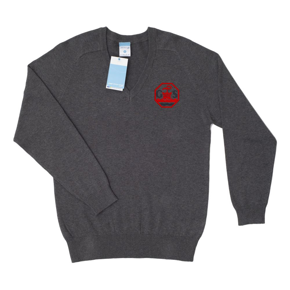 Gavinburn Primary 50/50 V-Neck Grey