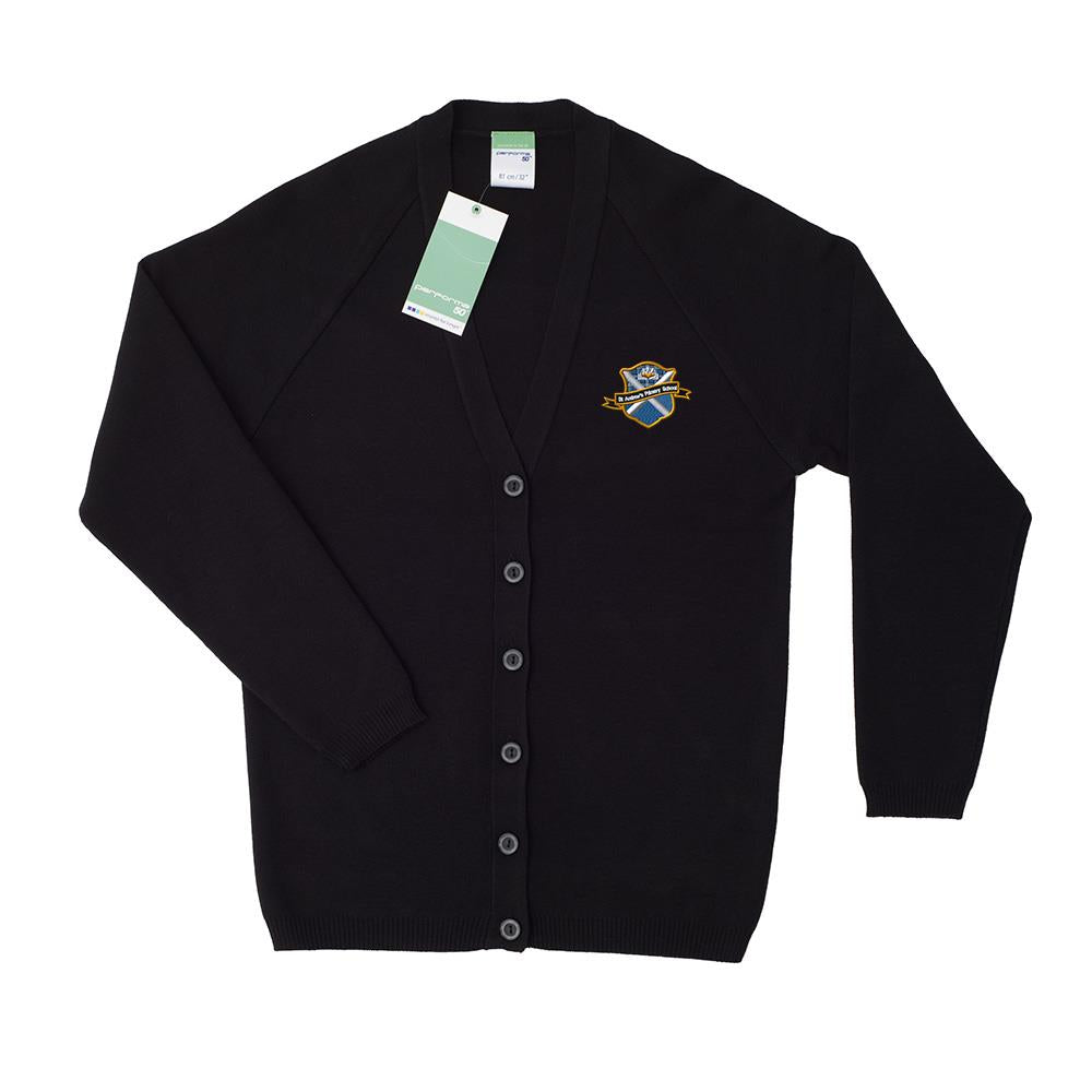 St Andrews Primary Bute 50/50 Cardigan Black – Schoolwear Made Easy