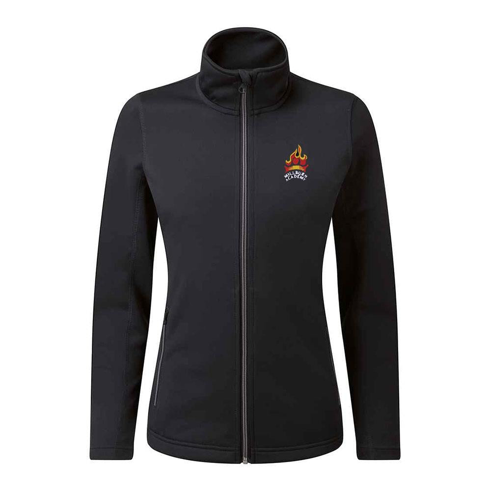 Millburn Academy Ladies Zip Through Top Black