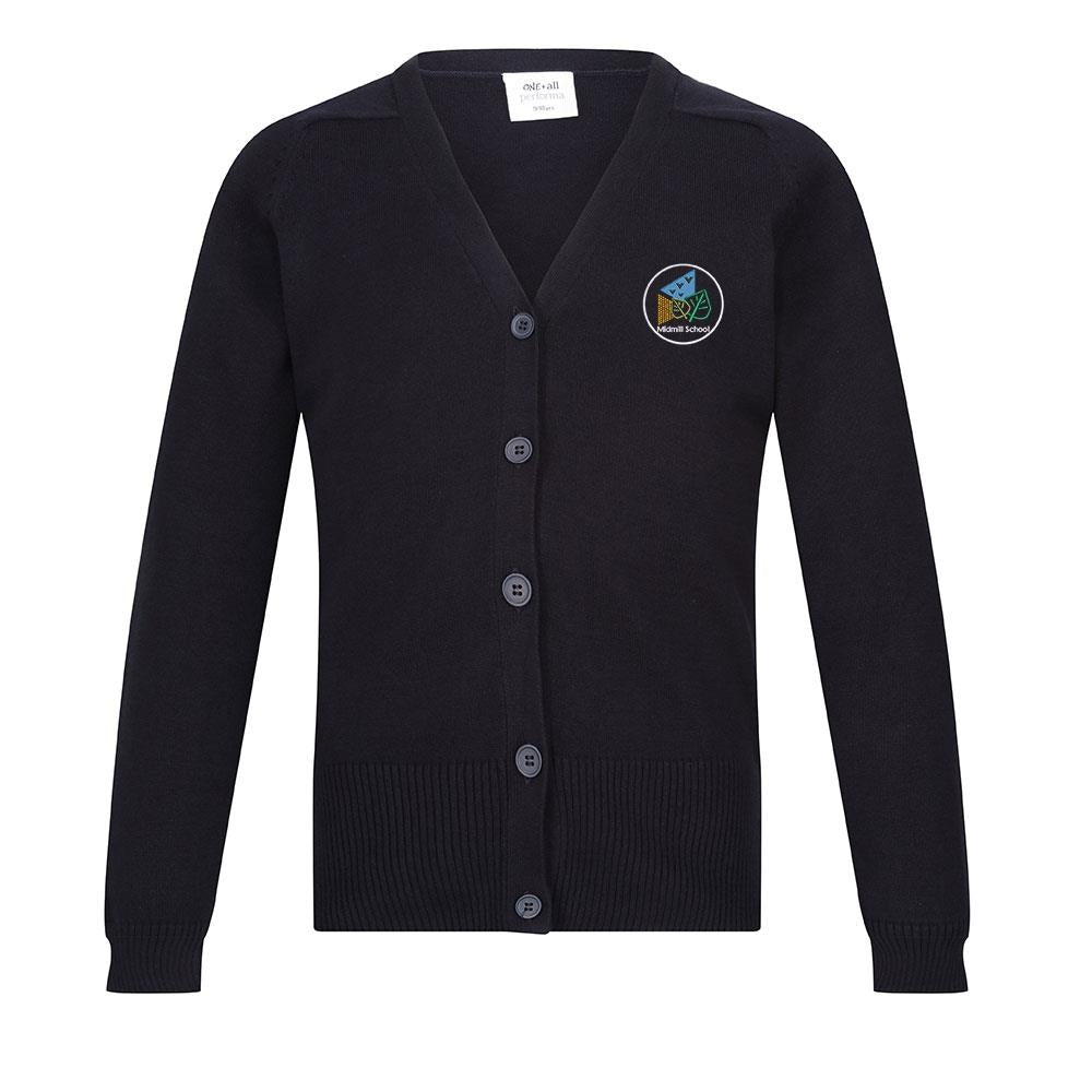 Midmill Primary Girls Cotton Cardigan Navy