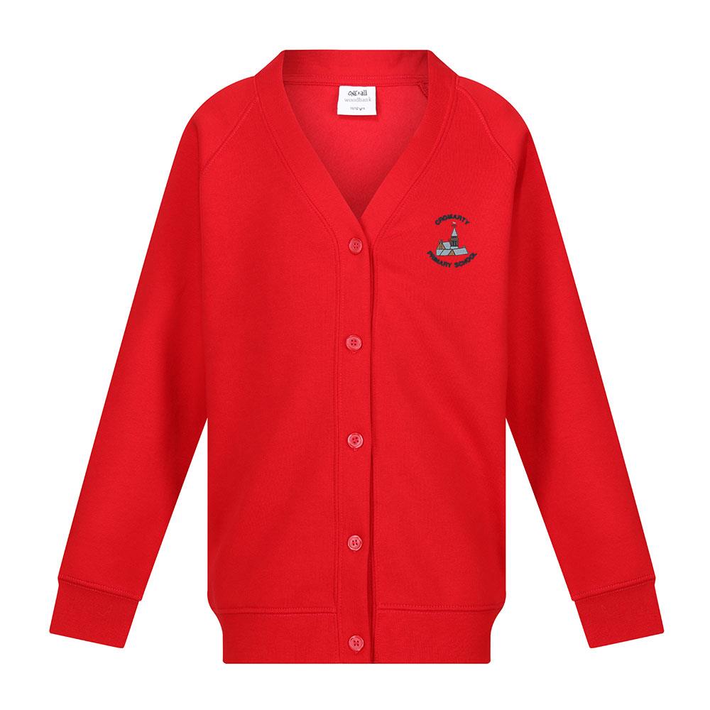 Cromarty Primary Cardigan Red