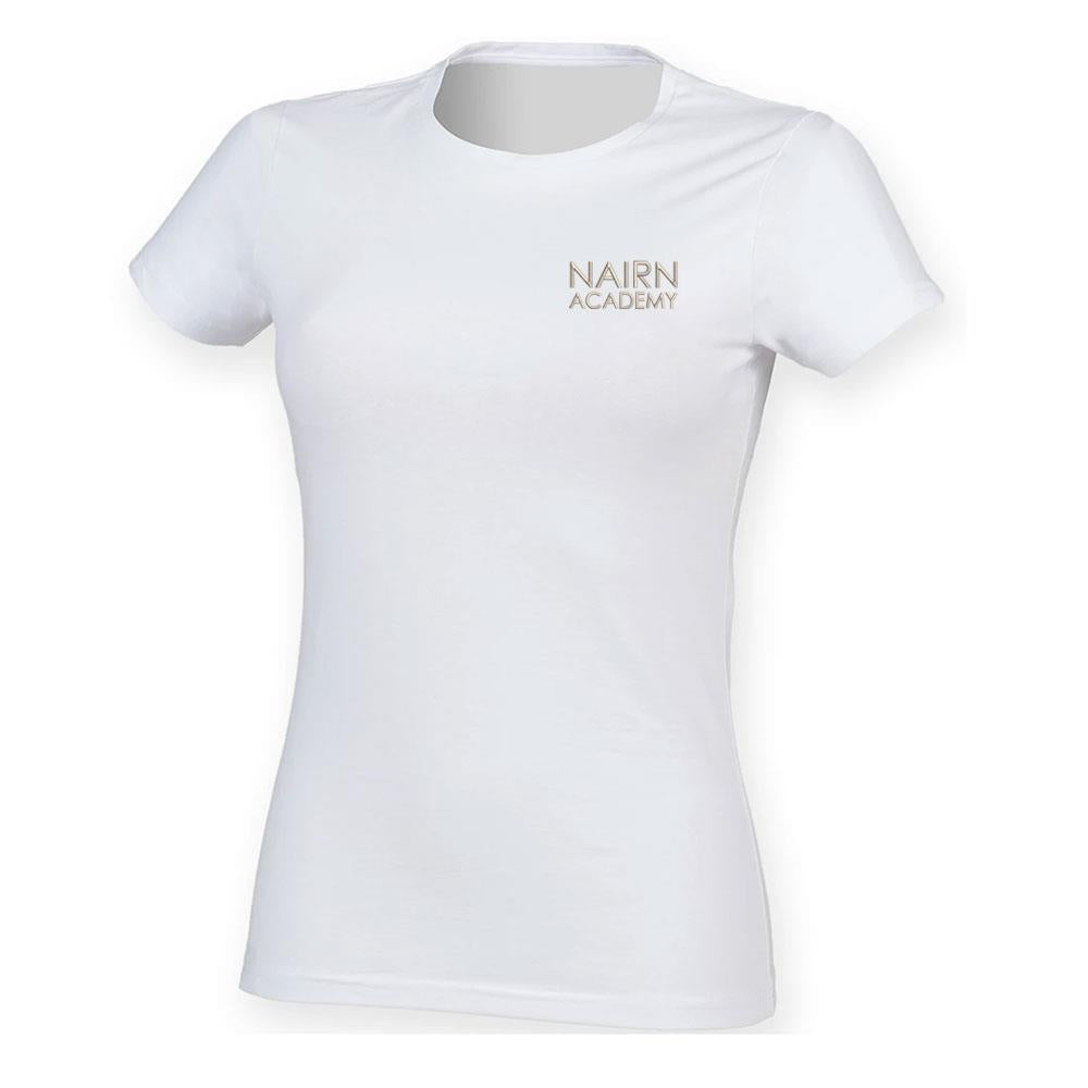 Nairn Academy Ladies T-Shirt White