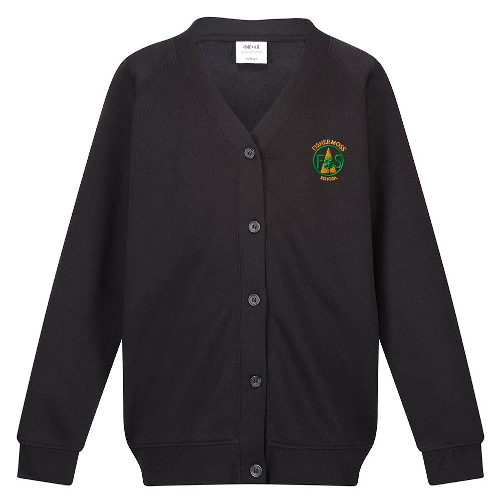 Fishermoss Primary Cardigan Black