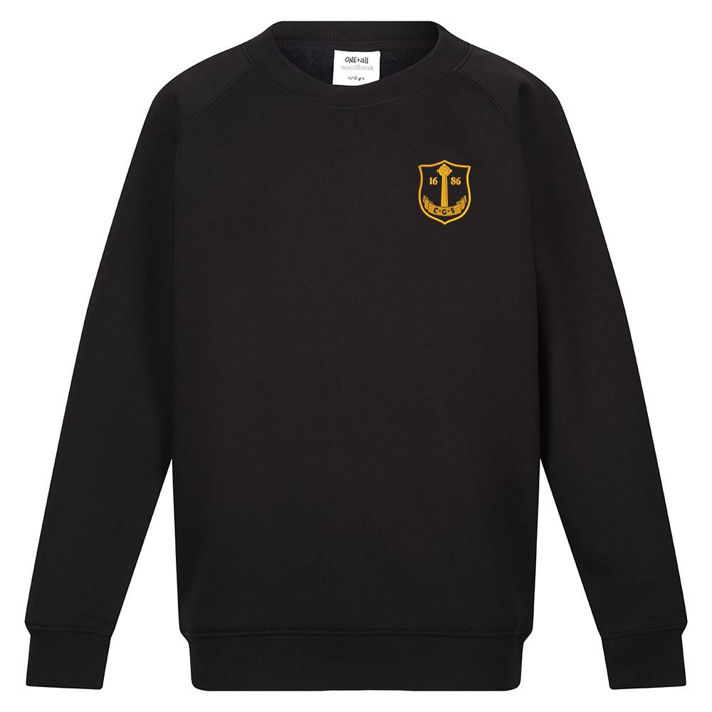 Campbeltown Grammar School Crew Neck Sweatshirt Black