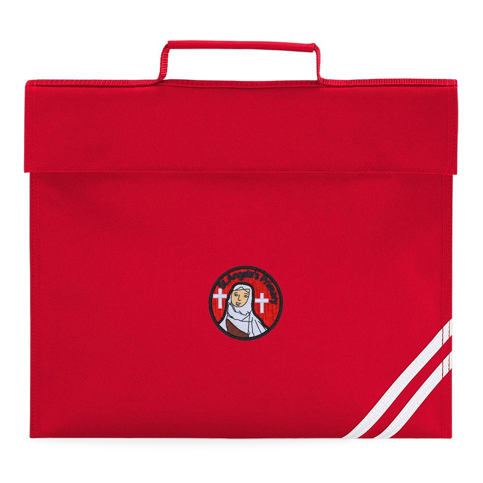 St Angelas Primary Book Bag Red