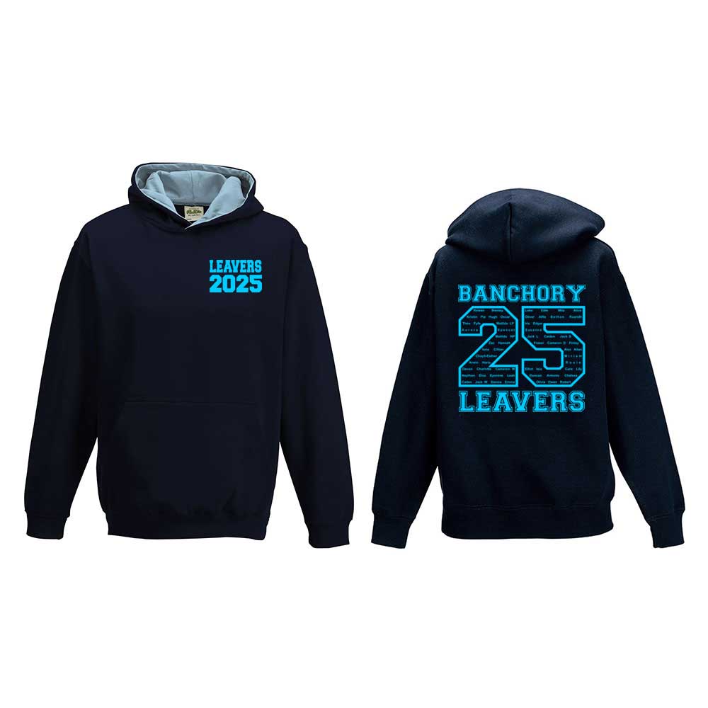 Banchory Primary Leavers Hoodie Navy/Sky