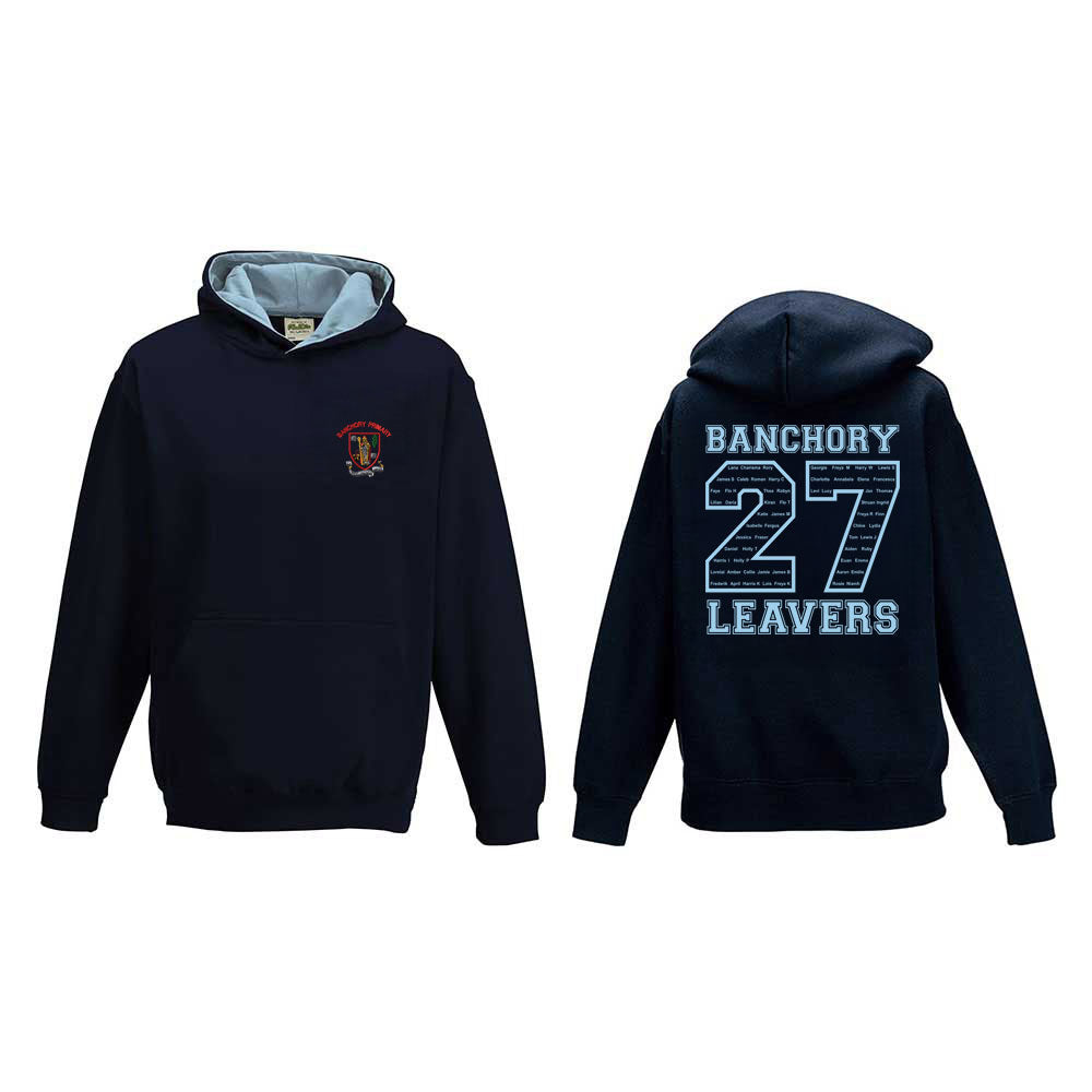Banchory Primary Leavers Hoodie Navy/Sky