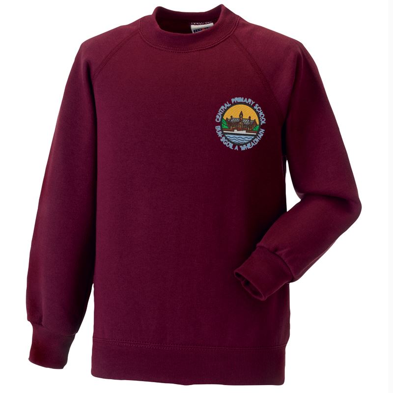 Central Primary Crew Neck Sweatshirt Burgundy