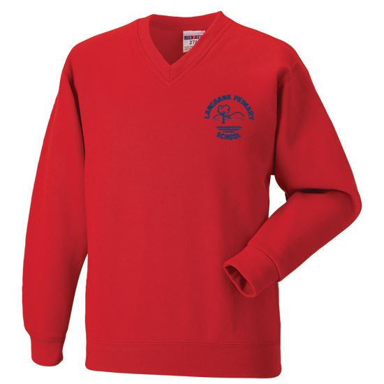 Langbank Primary V-Neck Sweatshirt Red