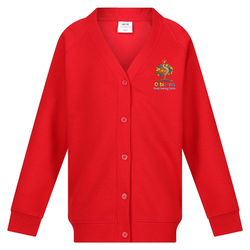 Orbiston Family Learning Centre Sweat Cardigan Red