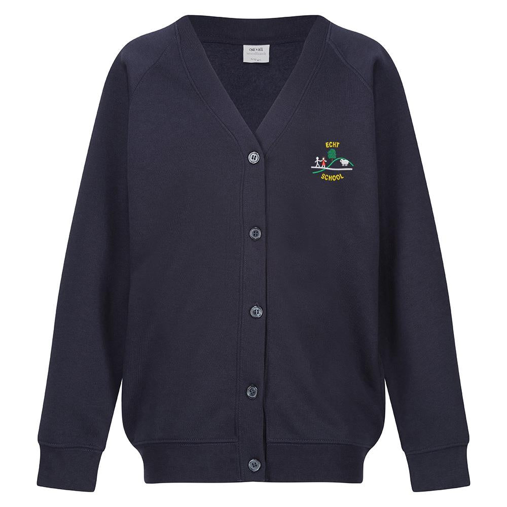 Echt School Sweat Cardigan Navy