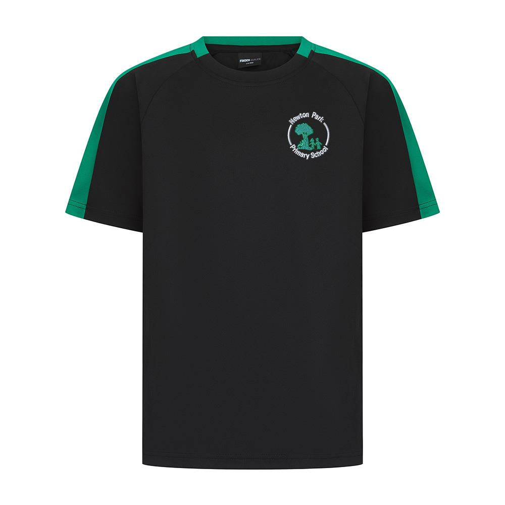 Newton Park Primary Smartflex T-Shirt Black/Emerald