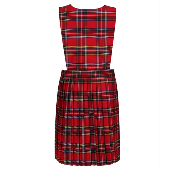 Junior Girls Pinafore Red Tartan