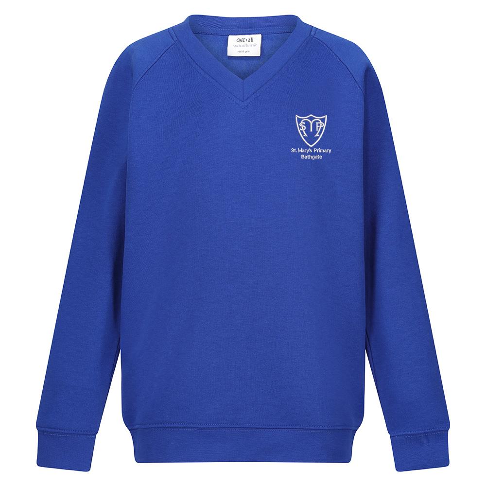 St Marys Primary Bathgate V-Neck Sweatshirt Royal