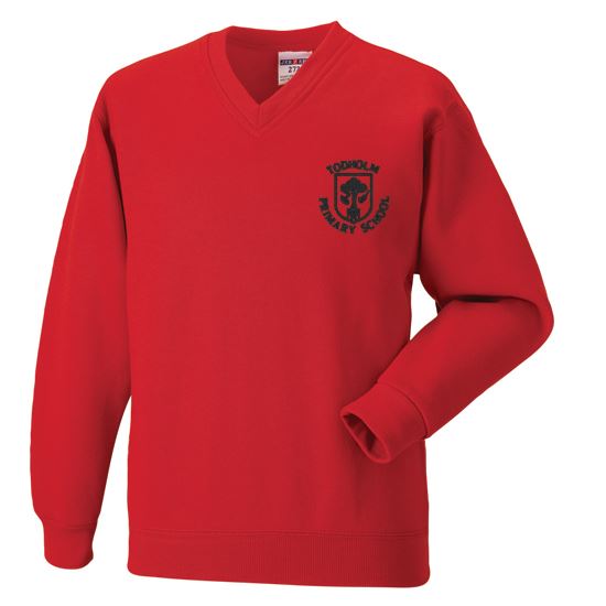 Todholm Primary V-Neck Sweatshirt Red