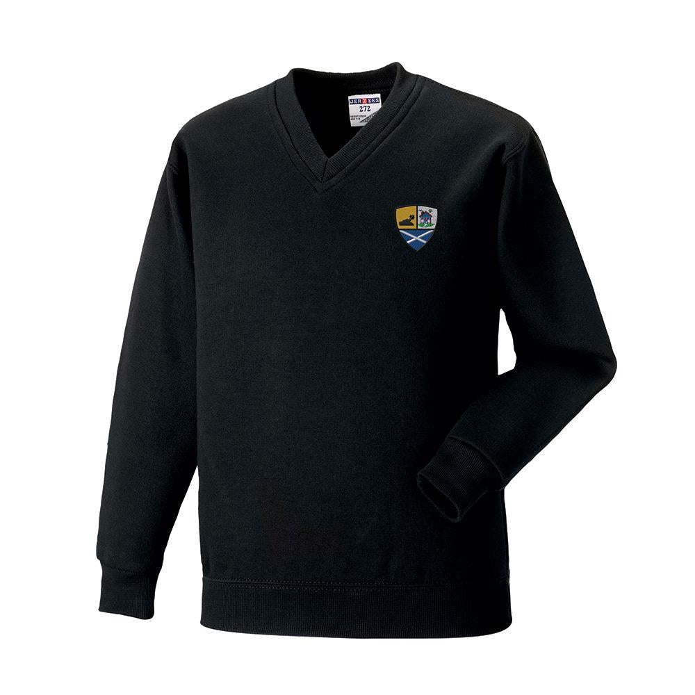 Neilston Primary V-Neck Sweatshirt Black