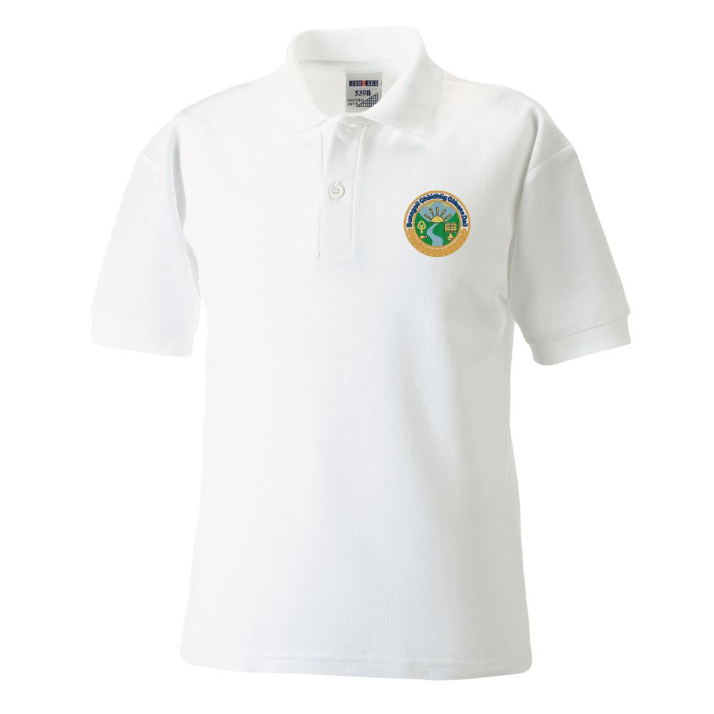 Glendale Gaelic Primary Poloshirt White