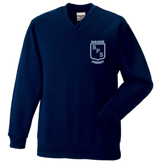 Barassie Primary V-Neck Sweatshirt Navy