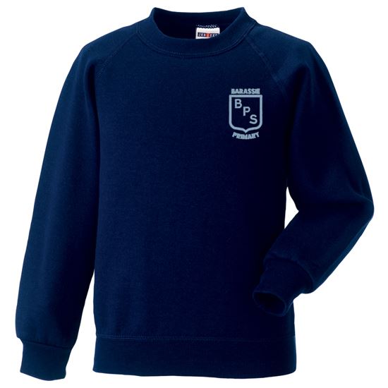 Barassie Primary Crew Neck Sweatshirt Navy