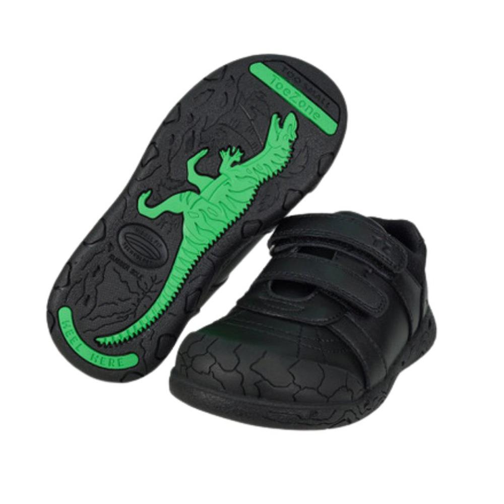 ToeZone Rebel Boys Dinosaur Rip Tape Shoes