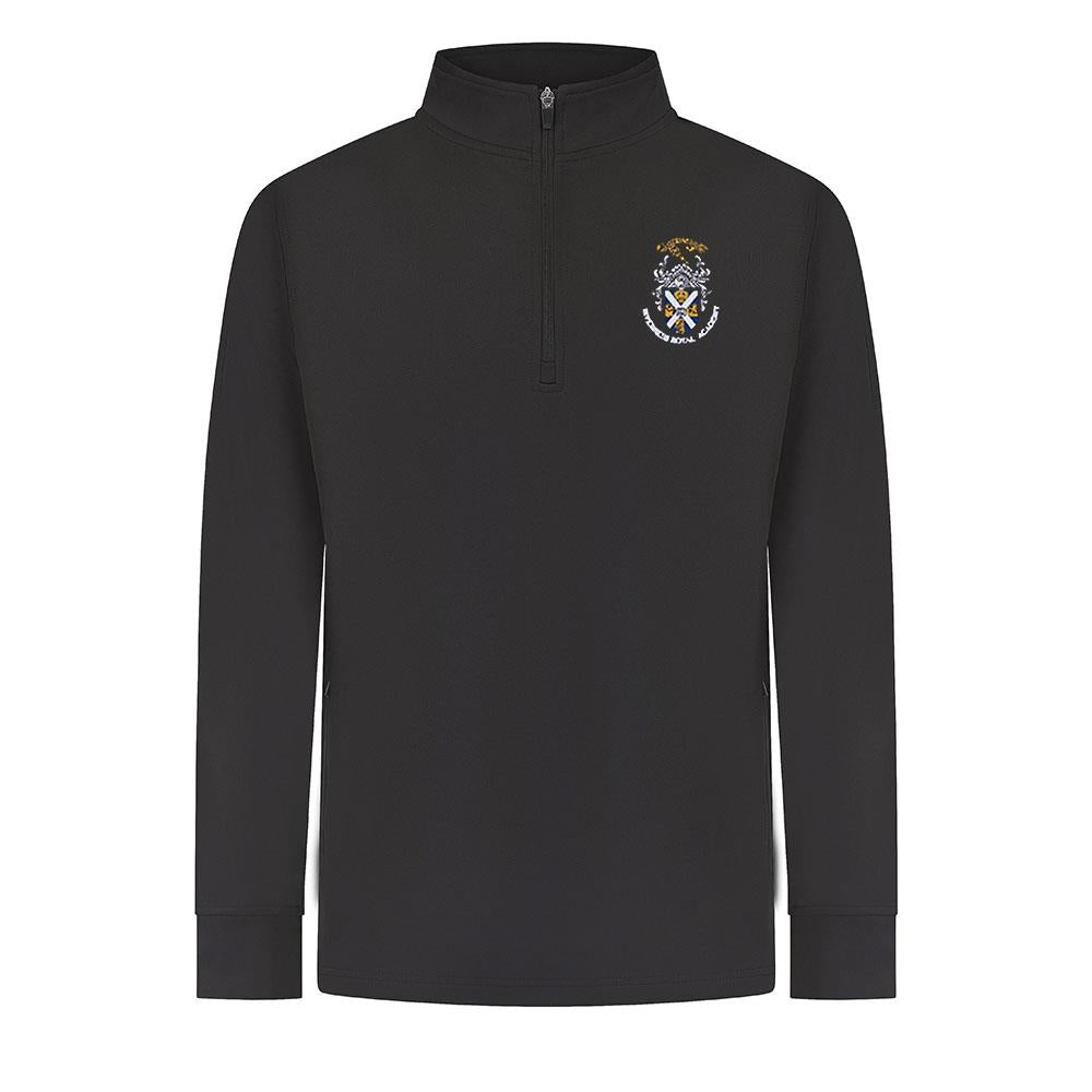 Inverness Royal Academy Smartflex Quarter Zip Black