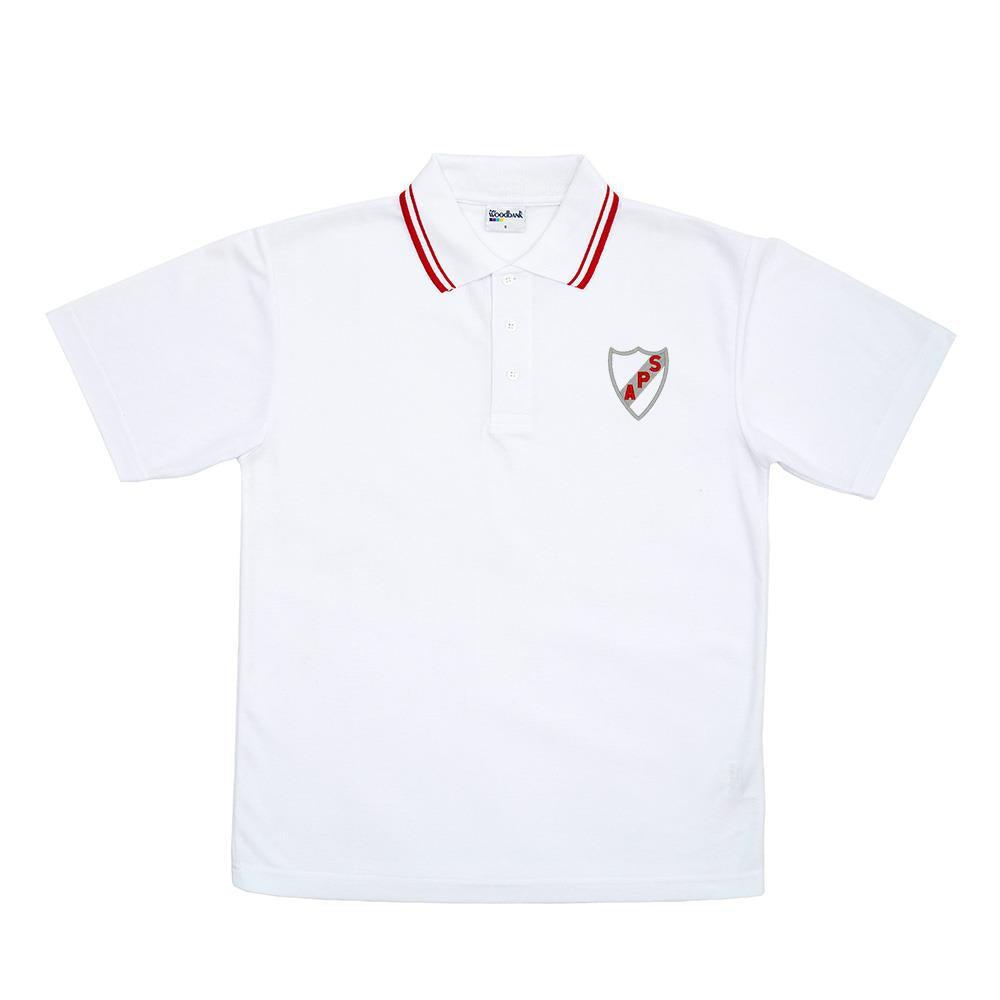 Auchenlodment Primary Trimmed Polo White/Red
