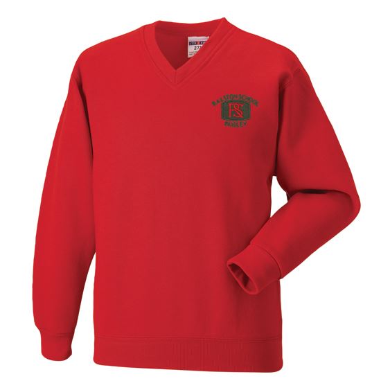 Ralston Primary V-Neck Sweatshirt Red