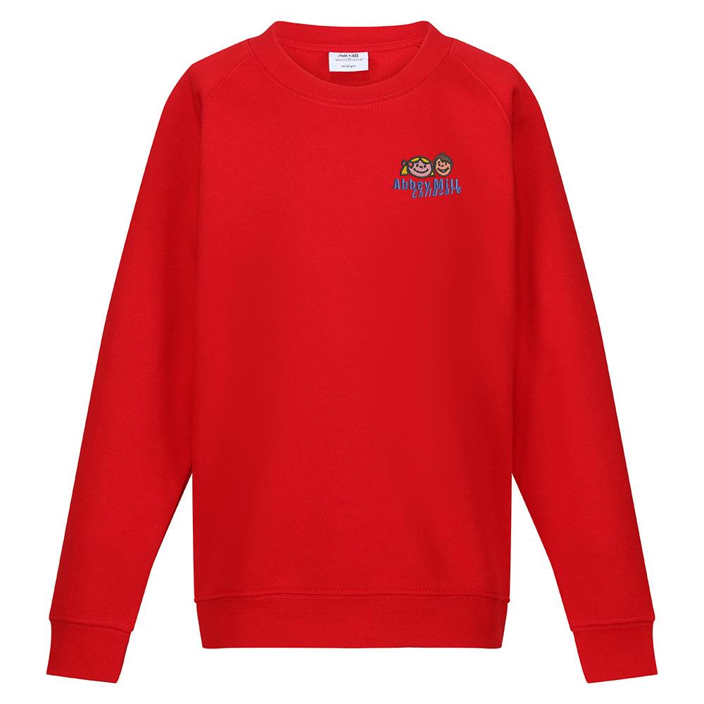 Abbeymill Nursery Crew Neck Sweatshirt Red