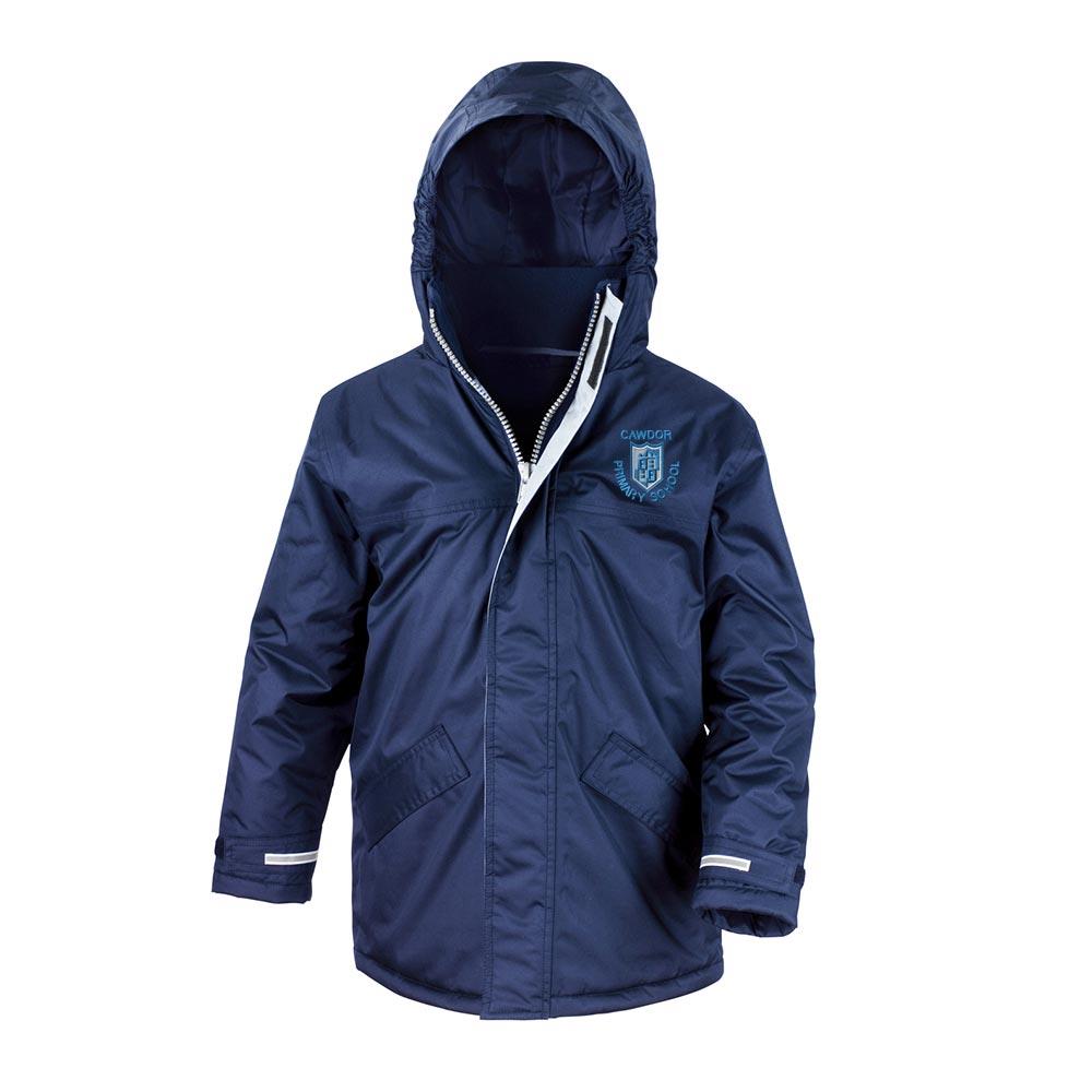 Cawdor Primary Core Kids Winter Parka Navy