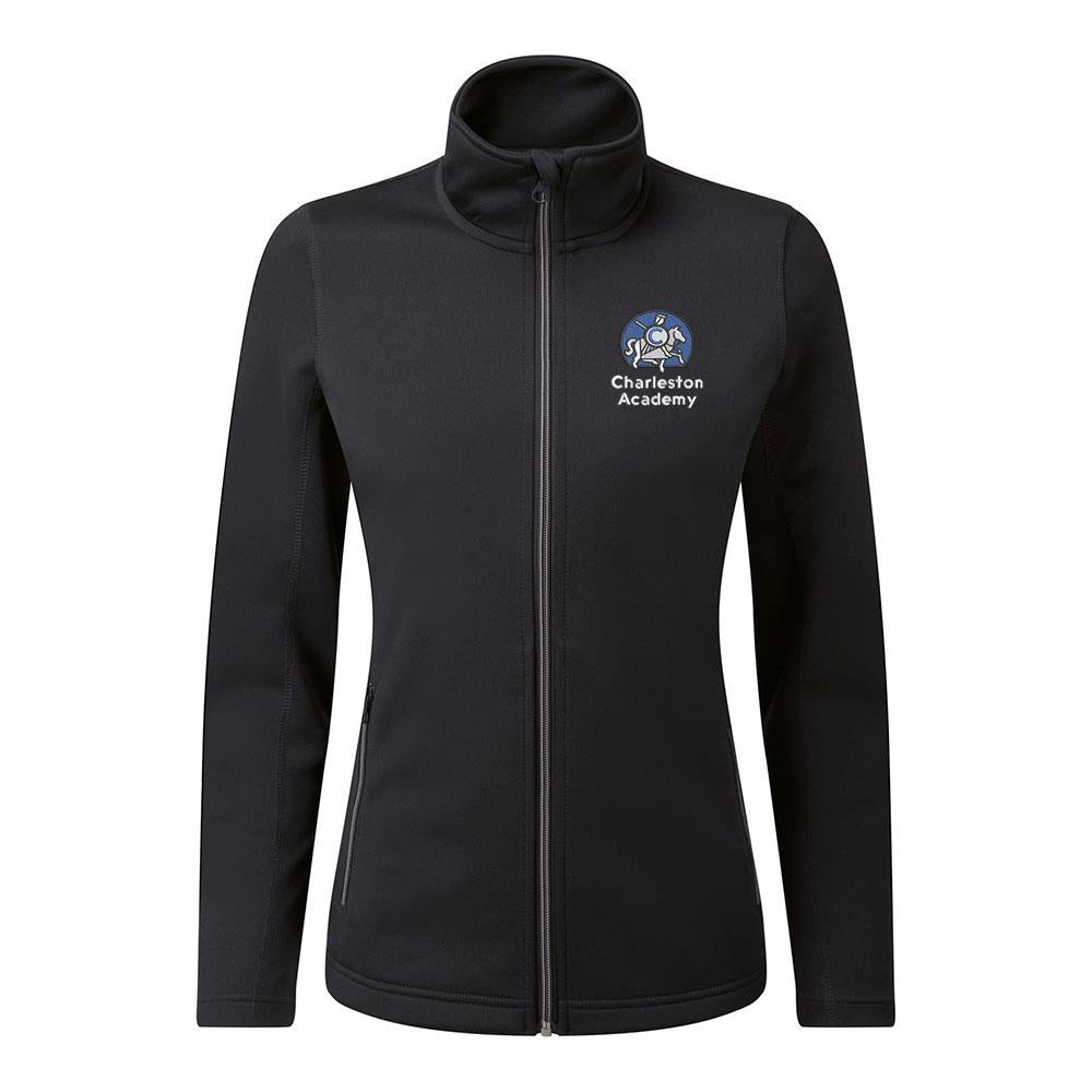 Charleston Academy Ladies Zip Through Jacket Black