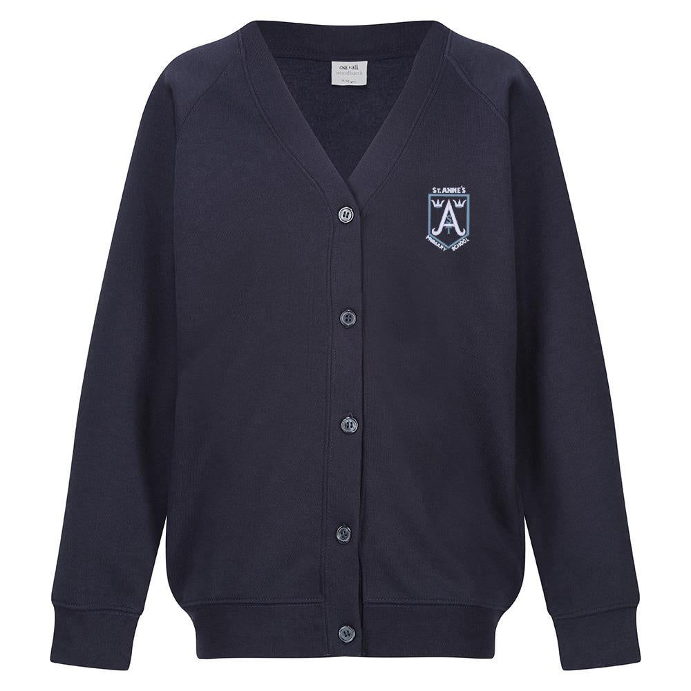 St Annes Primary Sweat Cardigan Navy