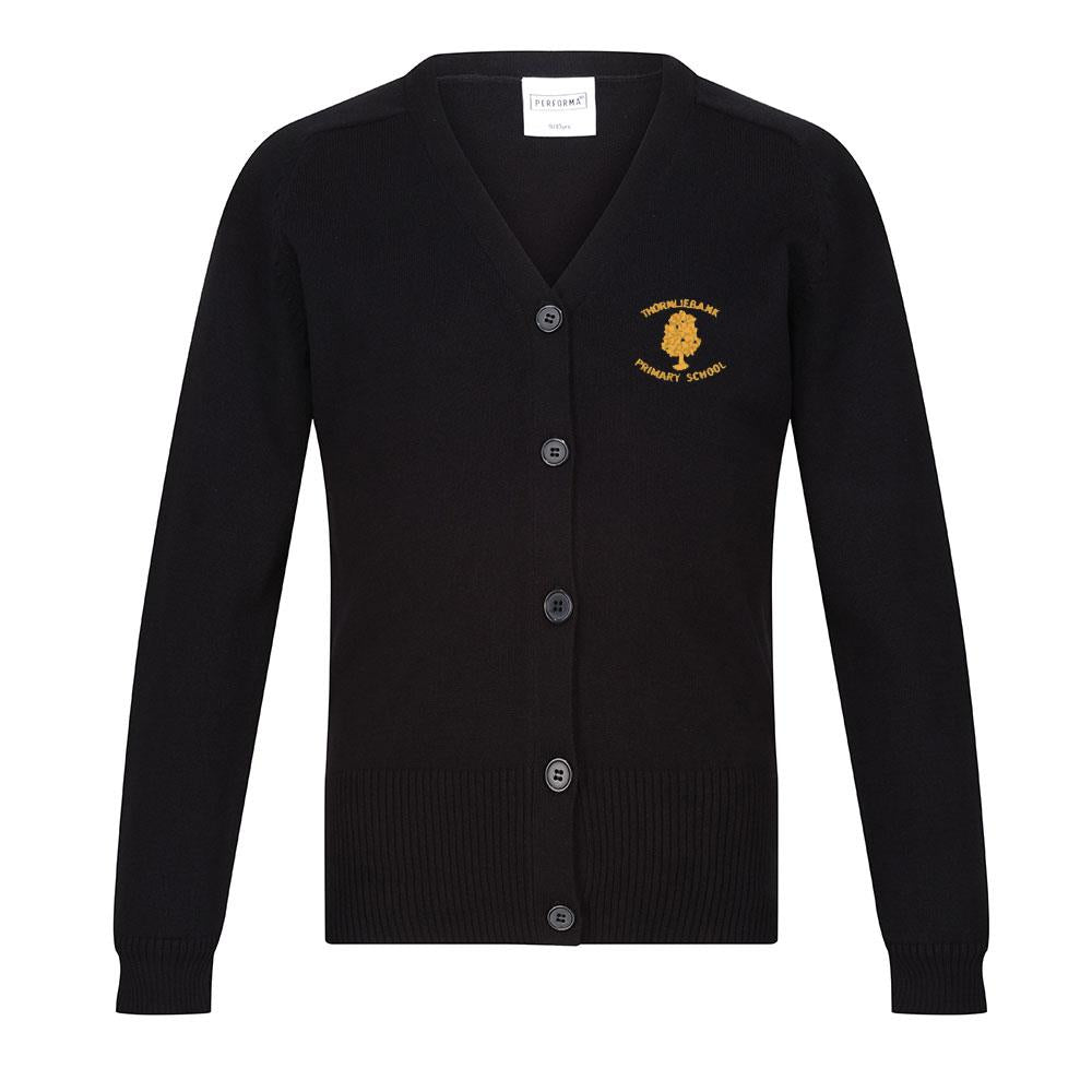 Thornliebank Primary Girls Cotton Cardigan Black