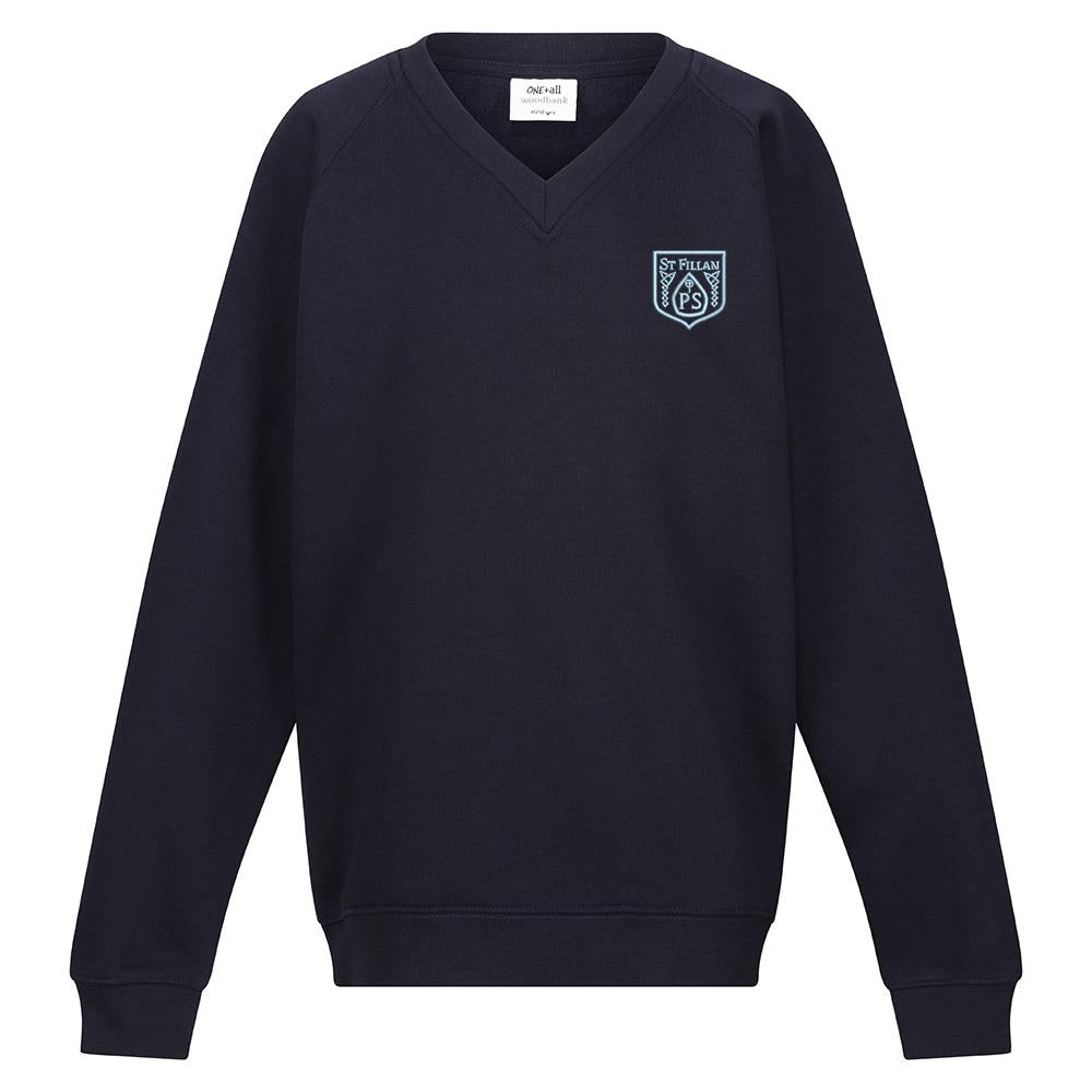 St Fillans Primary V-Neck Sweatshirt Navy