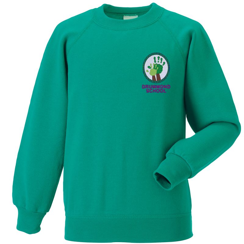 Drummond Primary Crew Neck Sweatshirt Jade