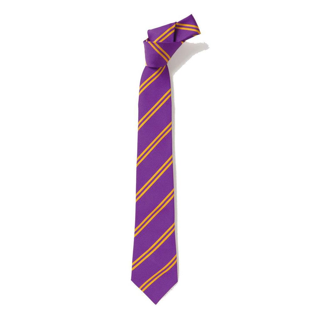 Twin Stripe Tie Purple/Gold