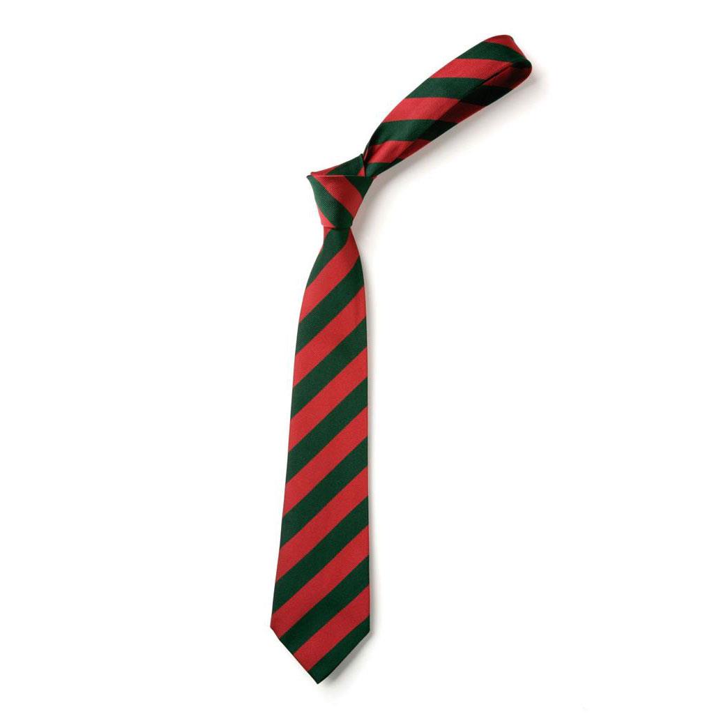 Wide Stripe Tie Red/Bottle