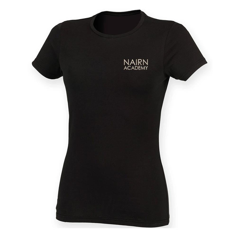 Nairn Academy Ladies T-Shirt Black