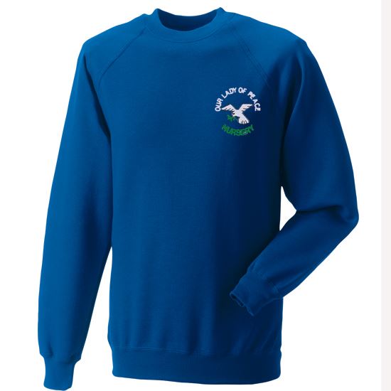 Our Lady of the Peace Nursery Crew Neck Sweatshirt Royal