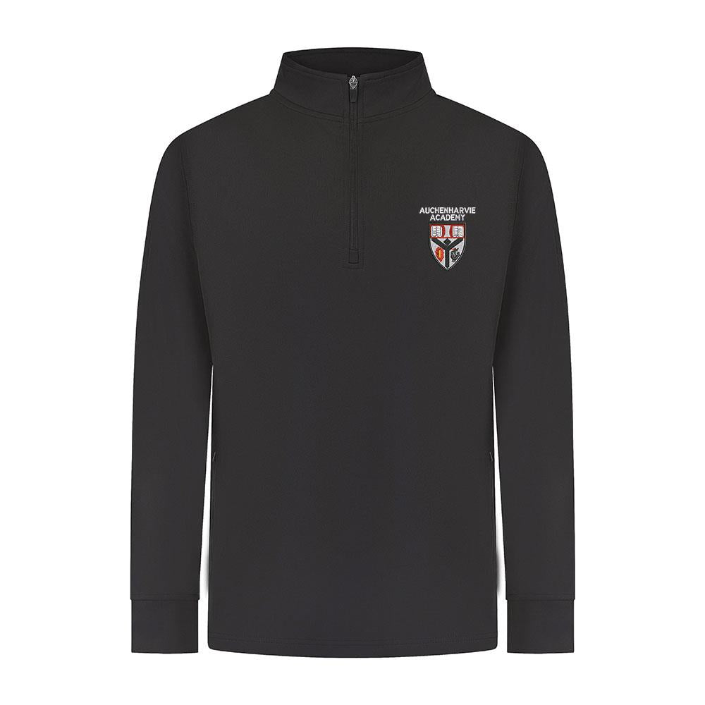 Auchenharvie Academy Smartflex Quarter Zip Black
