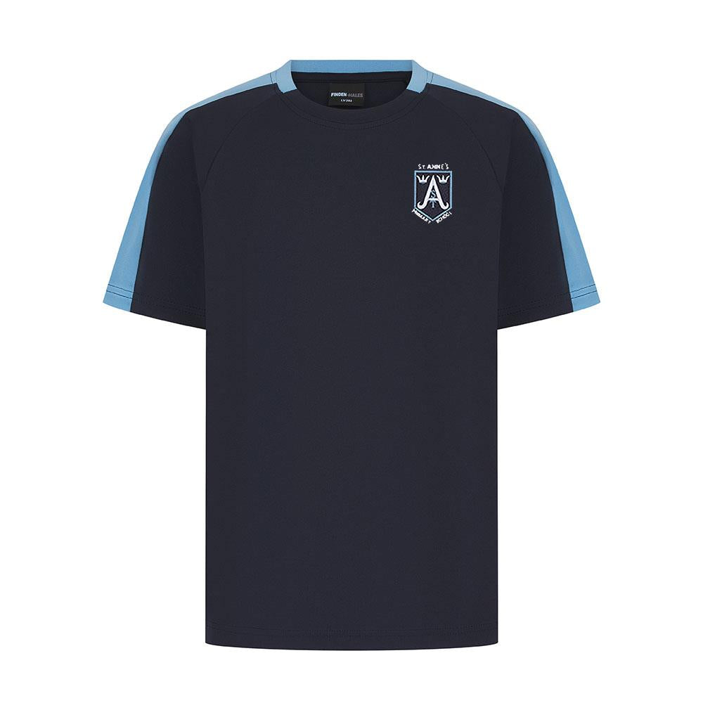 St Annes Primary Smartflex T-Shirt Navy/Sky