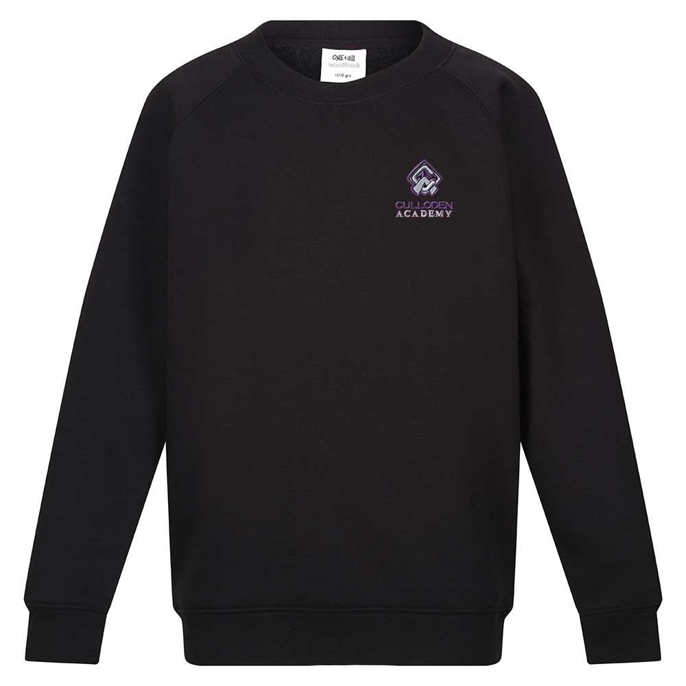 Culloden Academy Crew Neck Sweatshirt Black