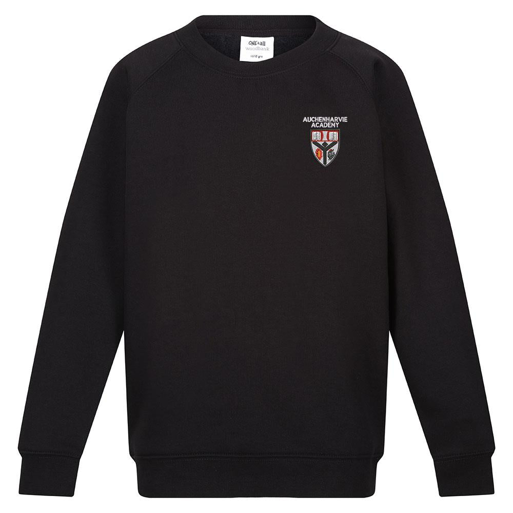 Auchenharvie Academy Crew Neck Sweatshirt Black
