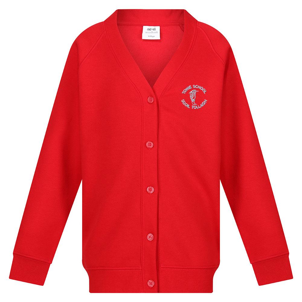 Towie Primary Cardigan Red