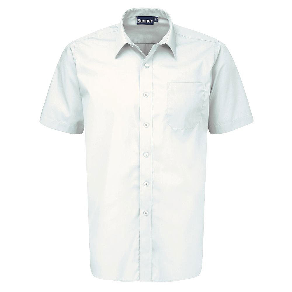 Banner Boys Short Sleeve Shirts (Twin Pack) White