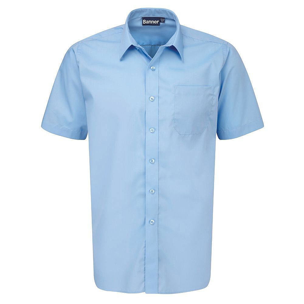 Banner Boys Short Sleeve Shirts (Twin Pack) Blue