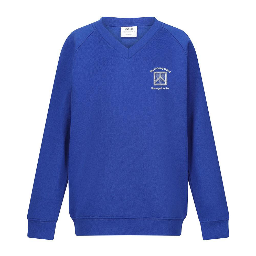 West Gaelic Primary V-Neck Sweatshirt Royal